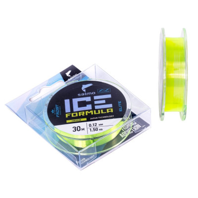 Леска монофильная зимняя SALMO ELITE ICE FORMULA FLUO YELLOW 030/012